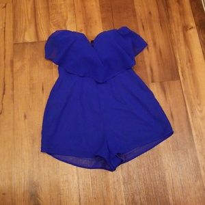 Royal blue dressy romper